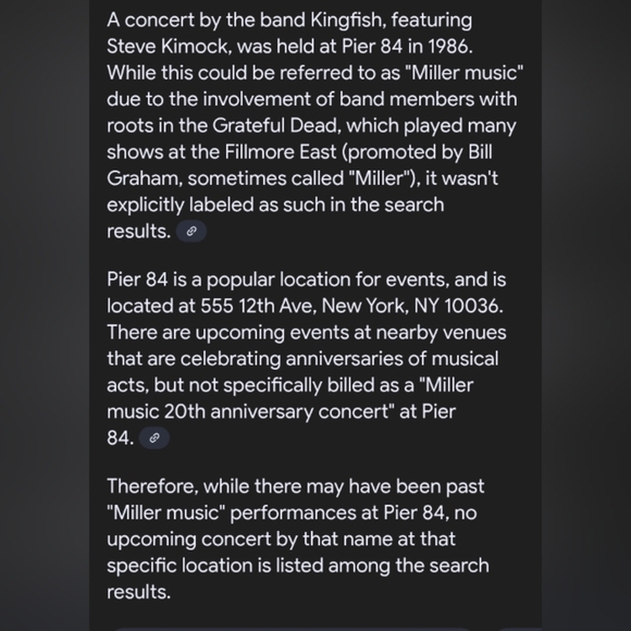 Miller Music 20th Anniversary Pier 84 Concert Vintage 1980's Sweatshirt Size Med - Picture 16 of 16